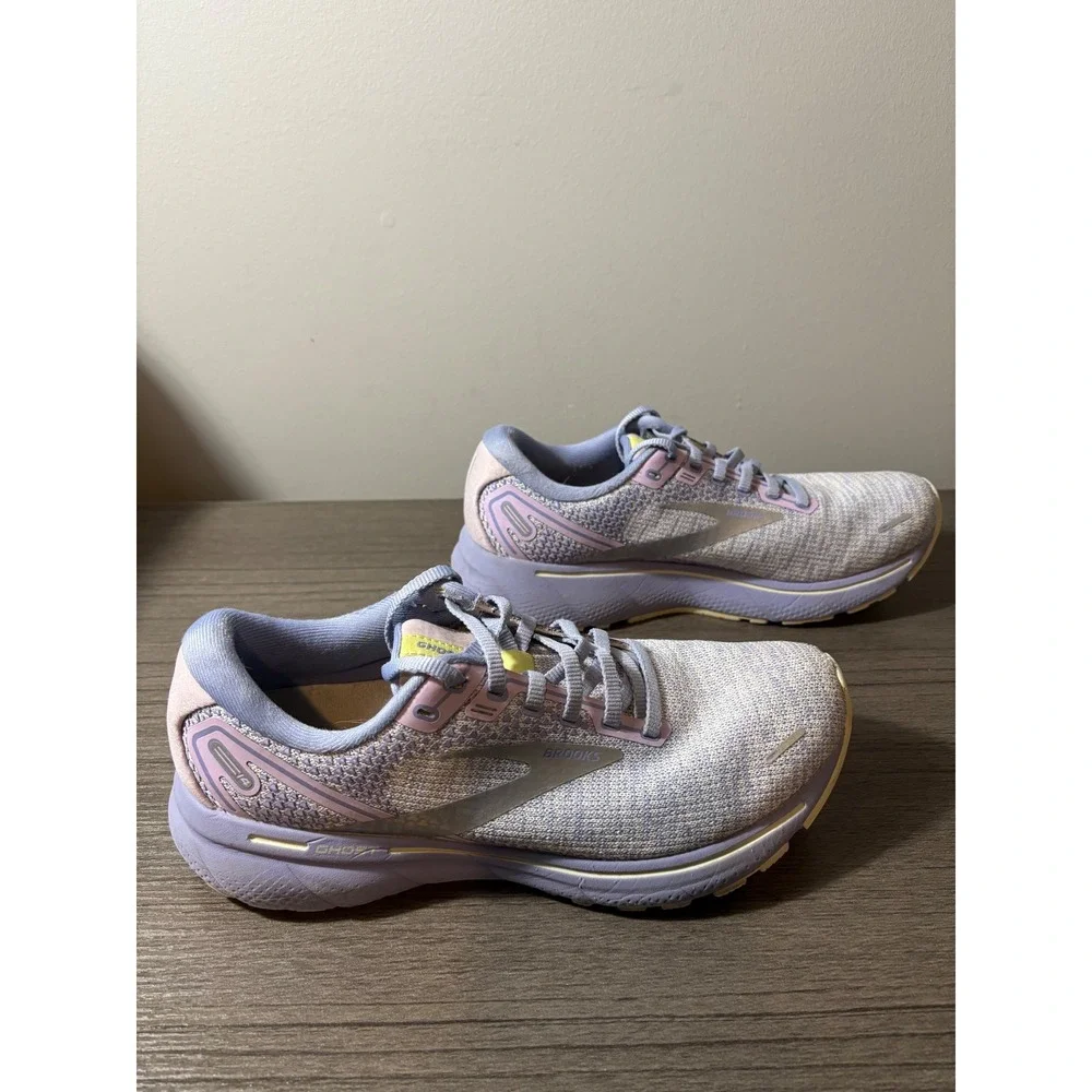 Brooks‎ Ghost 14 Women's Running Shoes Lilac Purple Lime Size 8.5
